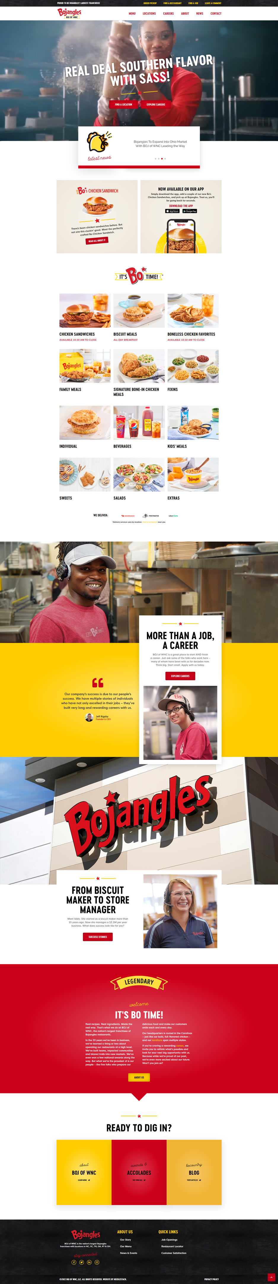 BoCountry Bojangles Website design
